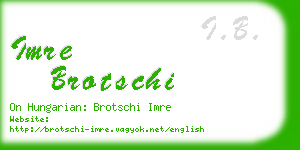 imre brotschi business card